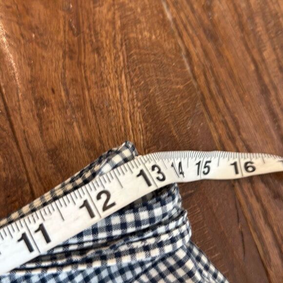 Anthropologie Cartonnier navy gingham tie waist pleated pant 4 - Picture 7 of 13